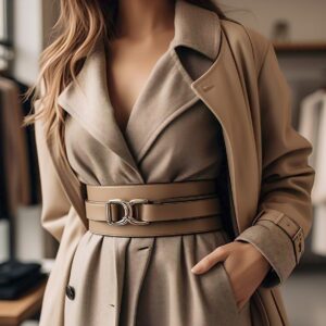 Women’s wide waist cinch belt